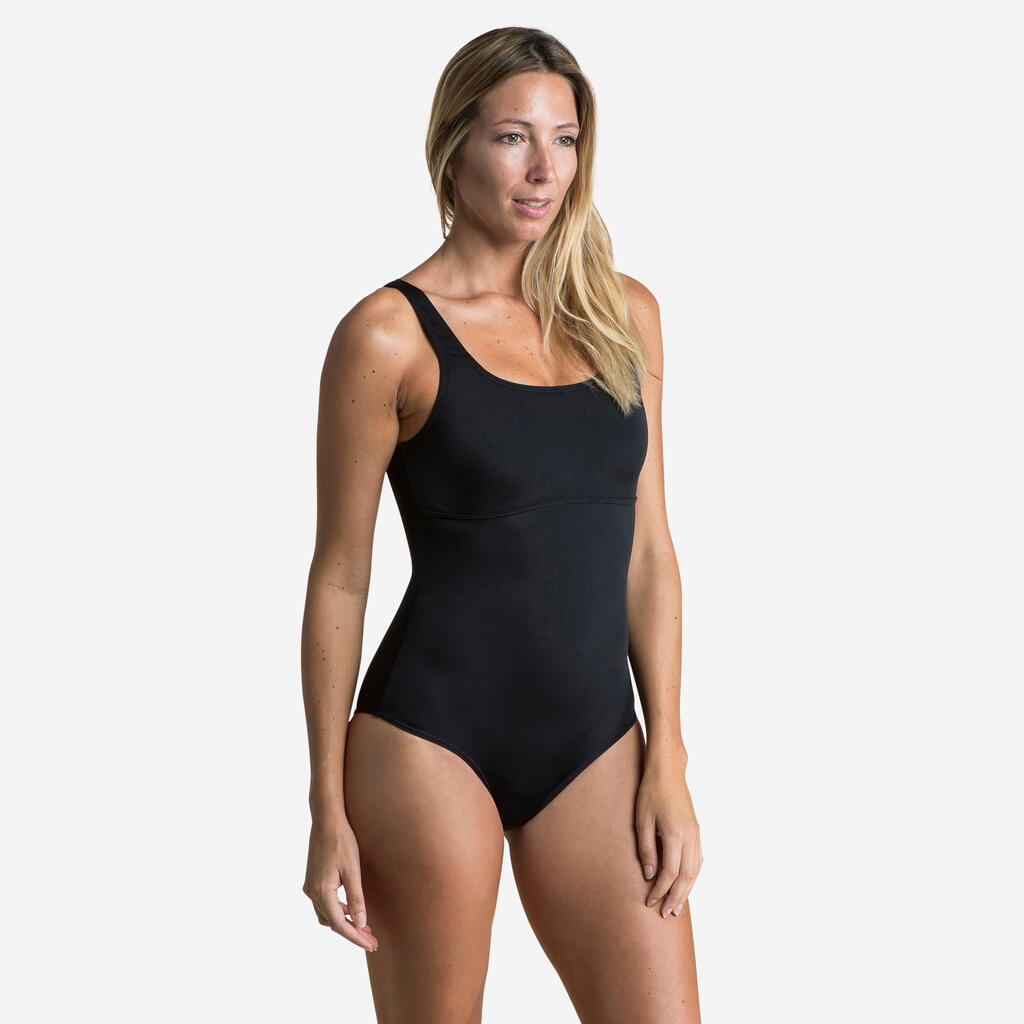 Moteriškas vientisas maudymosi kostiumėlis „Heva U“, juodas