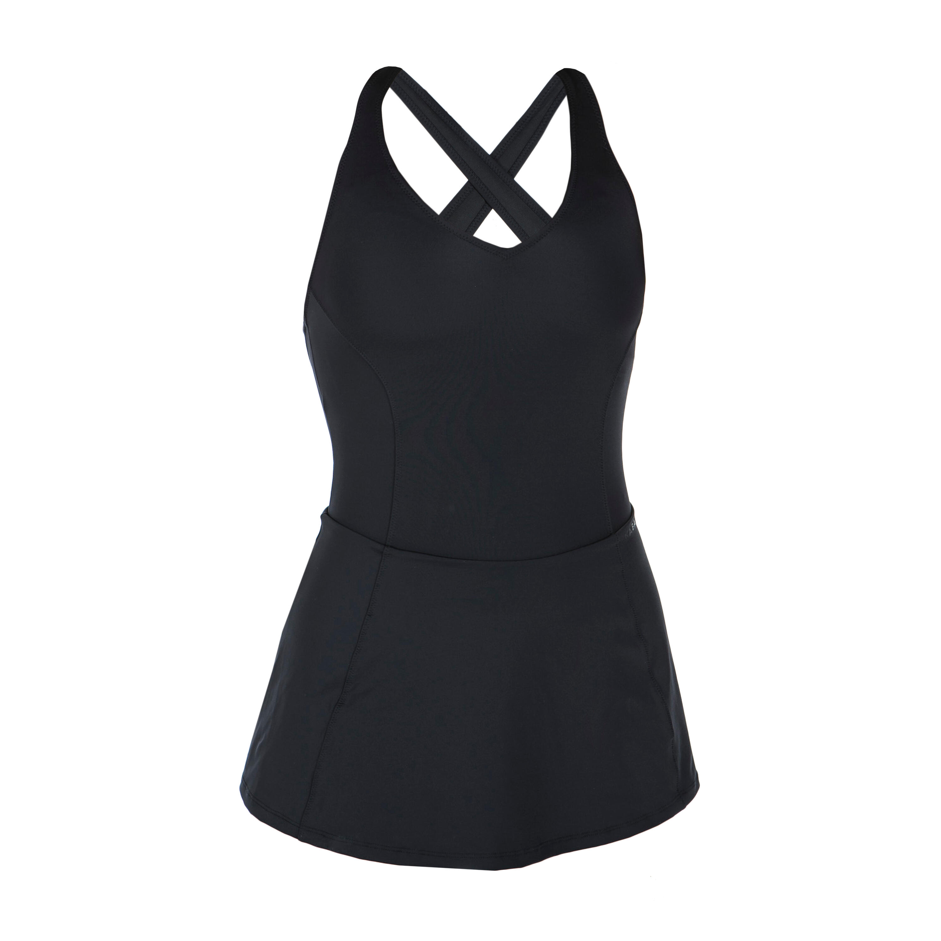 Bañador Mujer natación falda negro Pearl 100 6/6