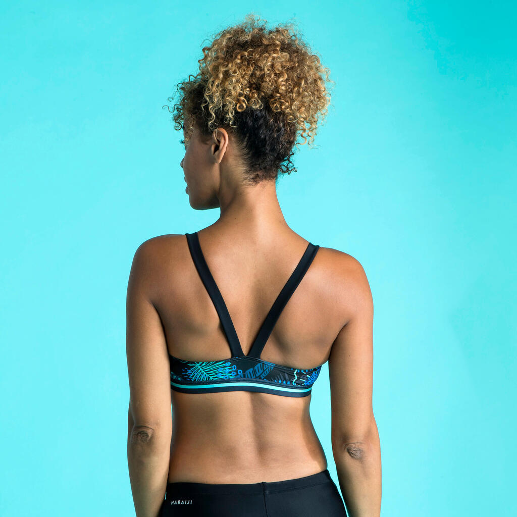 Women’s Bikini Top Vega Fern Blue Black