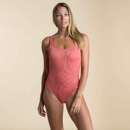 Jednodijelni kupaći kostim Heva ženski boja koralja