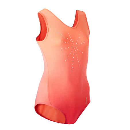 Maillot gimnasia niña anaranjado 500