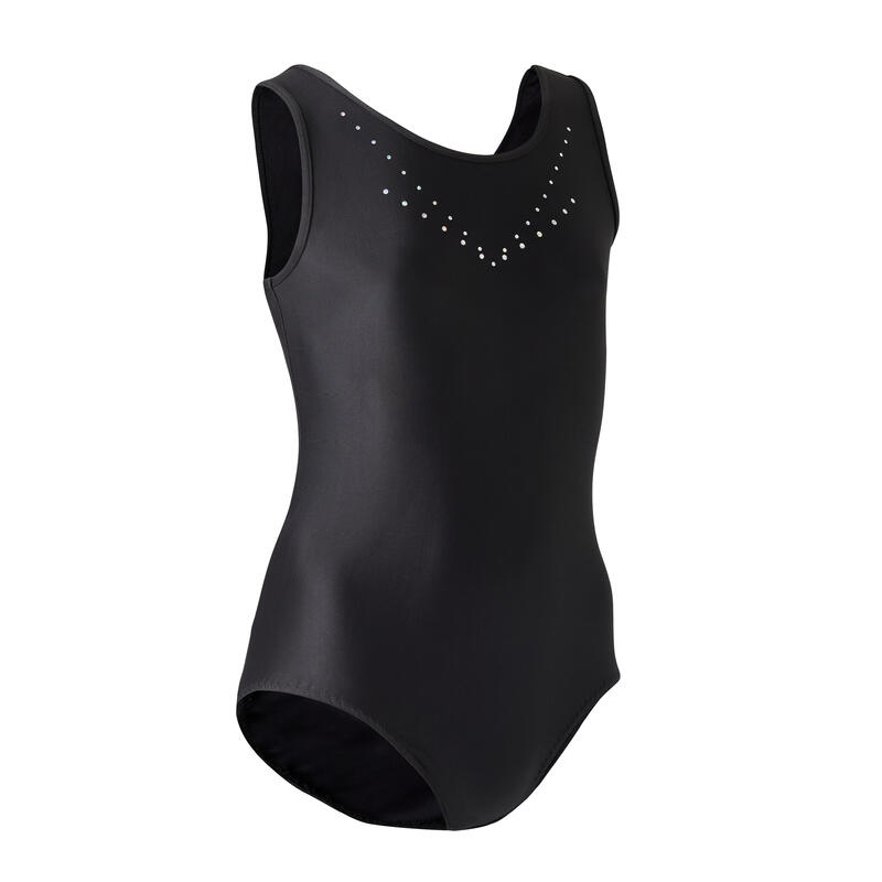 Justaucorps gym fille noir 100