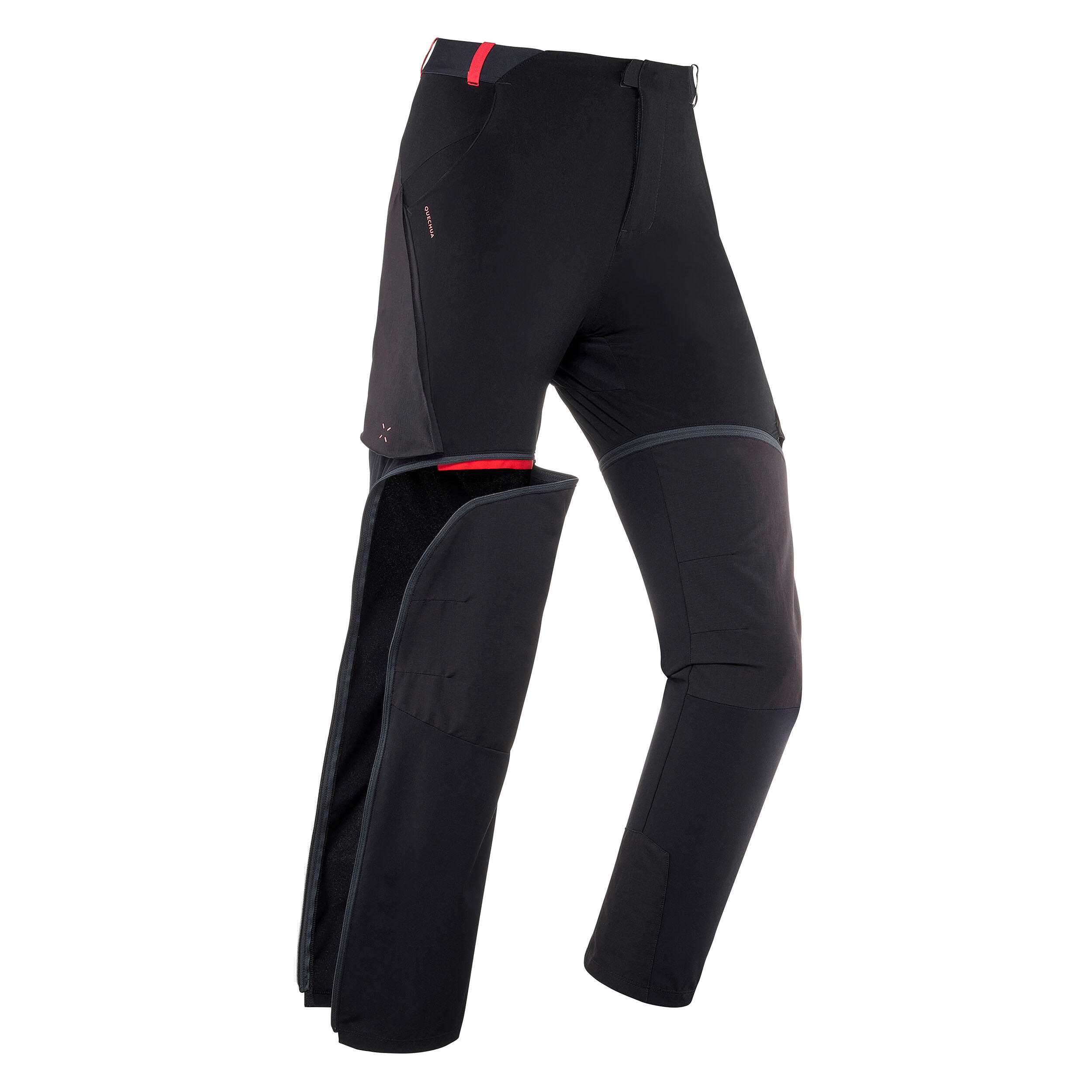 Pantalon Modulabil DrumeÈ›ie la munte MH500 Negru Fete 7 – 15 ani