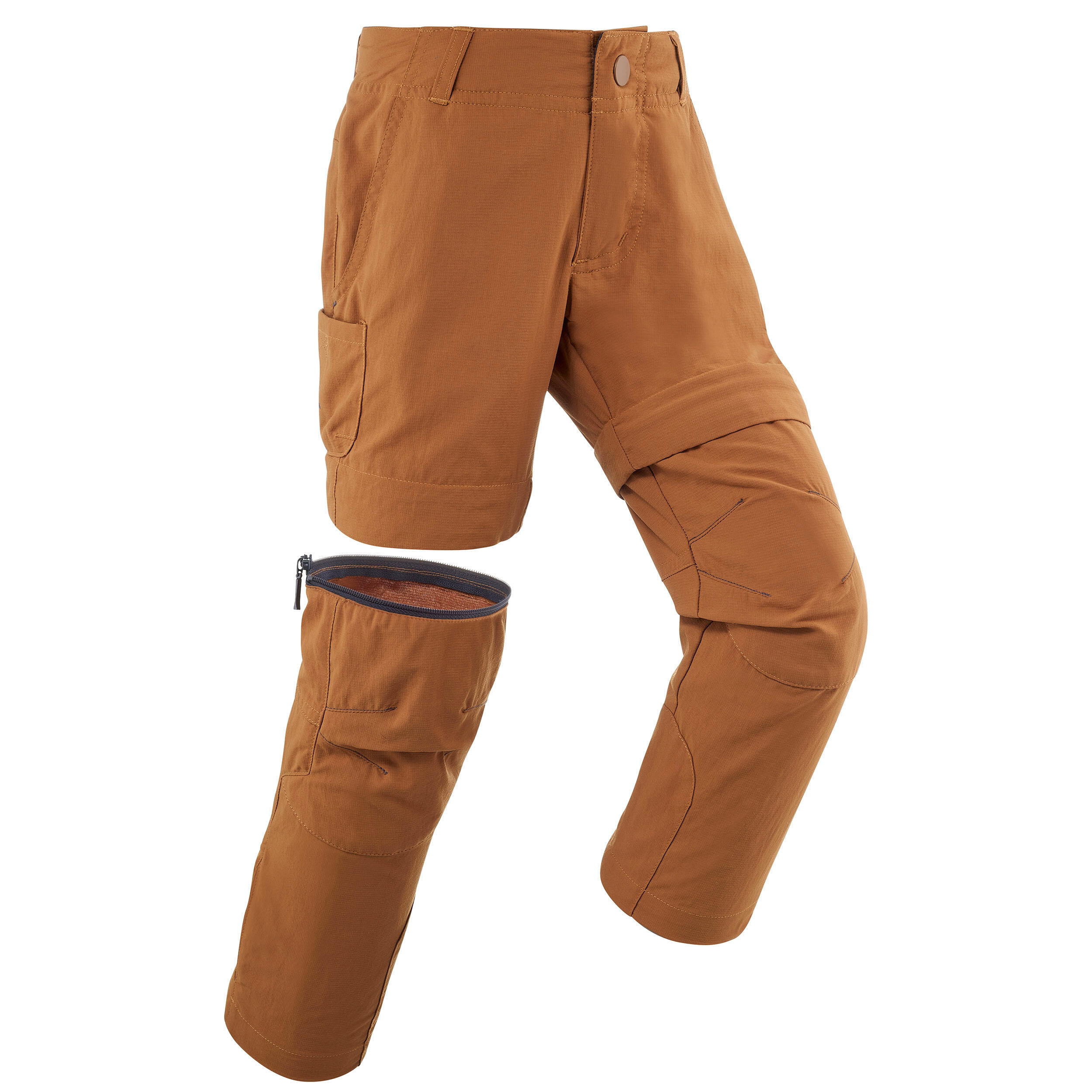 Pantalon Modulabil Drumeție la munte MH500 Maro Copii 2-6 ani decathlon.ro  Imbracaminte trekking si drumetie