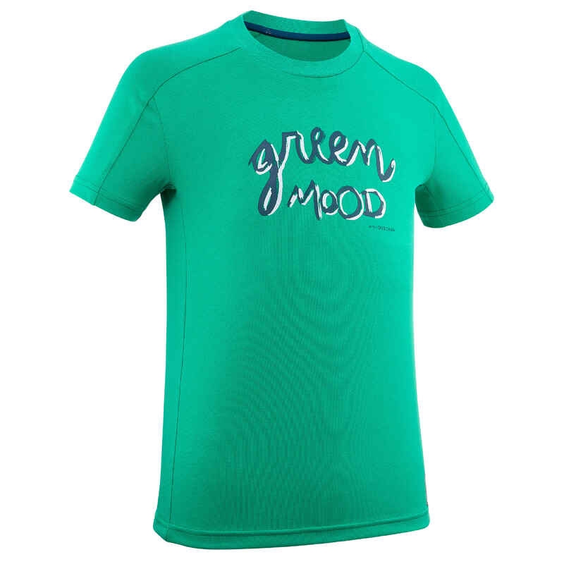 T-Shirt Bergwandern MH100 Kinder Gr. 122–170 grün