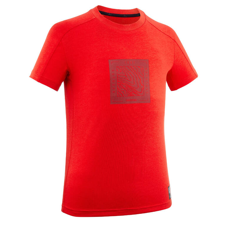 Kids' Hiking T-Shirt - MH100 Aged 7-15 - Red