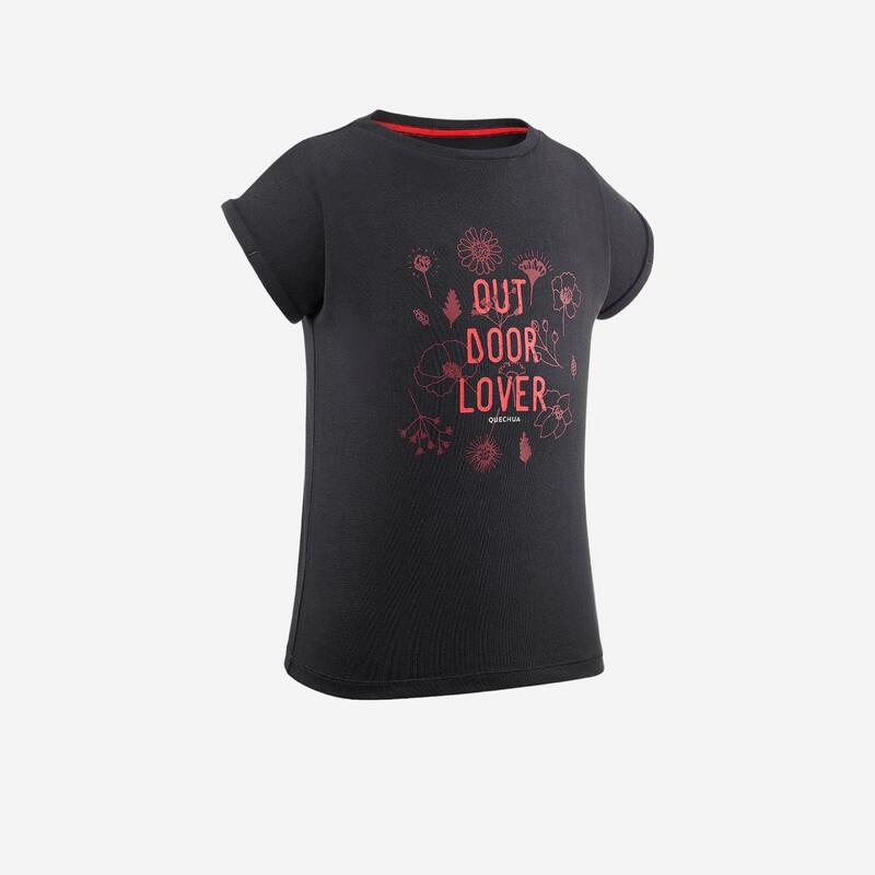 T-Shirt de randonnée - MH100 GRIS FONCE - enfant 7-15 ans