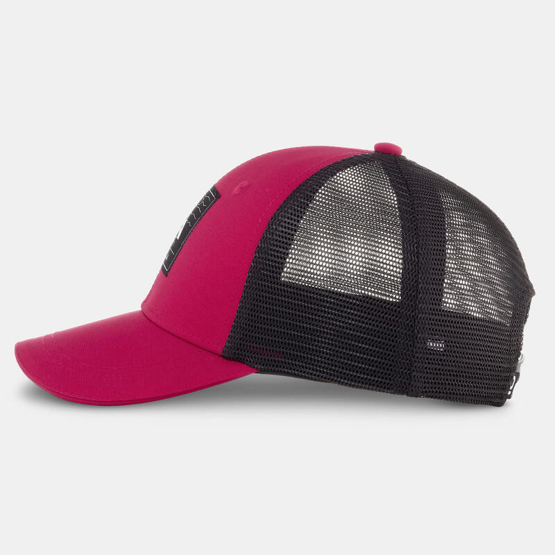 Cappellino trekking bambino MH100 nero rosa