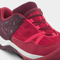 Kids’ Hiking Shoes with Quick Lacing - Sizes 2 to 5 - Burgundy