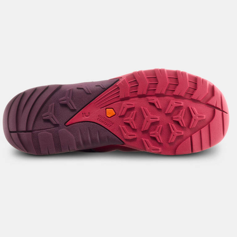 Sepatu Hiking Anak dengan Quick Lacing System Ukuran 2½ - 5 - merah tua