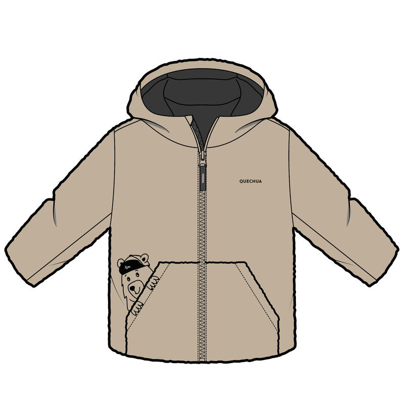 Wandeljas voor kinderen MH500 fleece beige 2-6 jaar