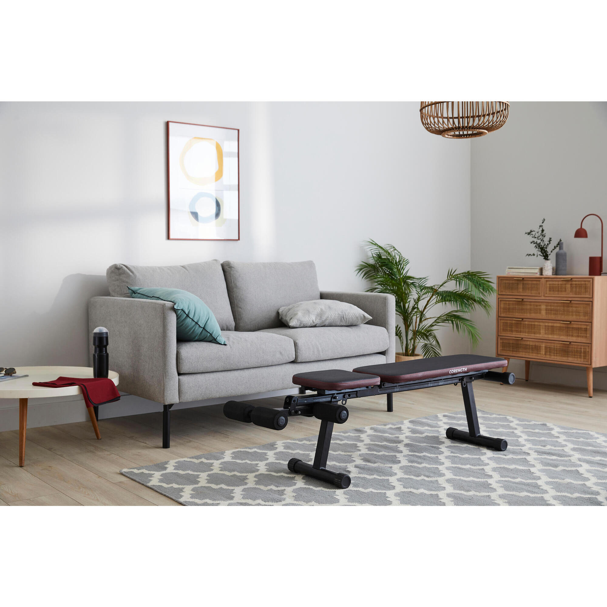 Folding, tilting, abdominal bench - bench 500 fold