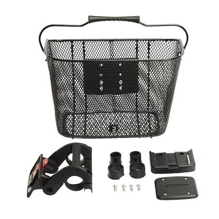 Metal Kids' Bike Basket - Hitam