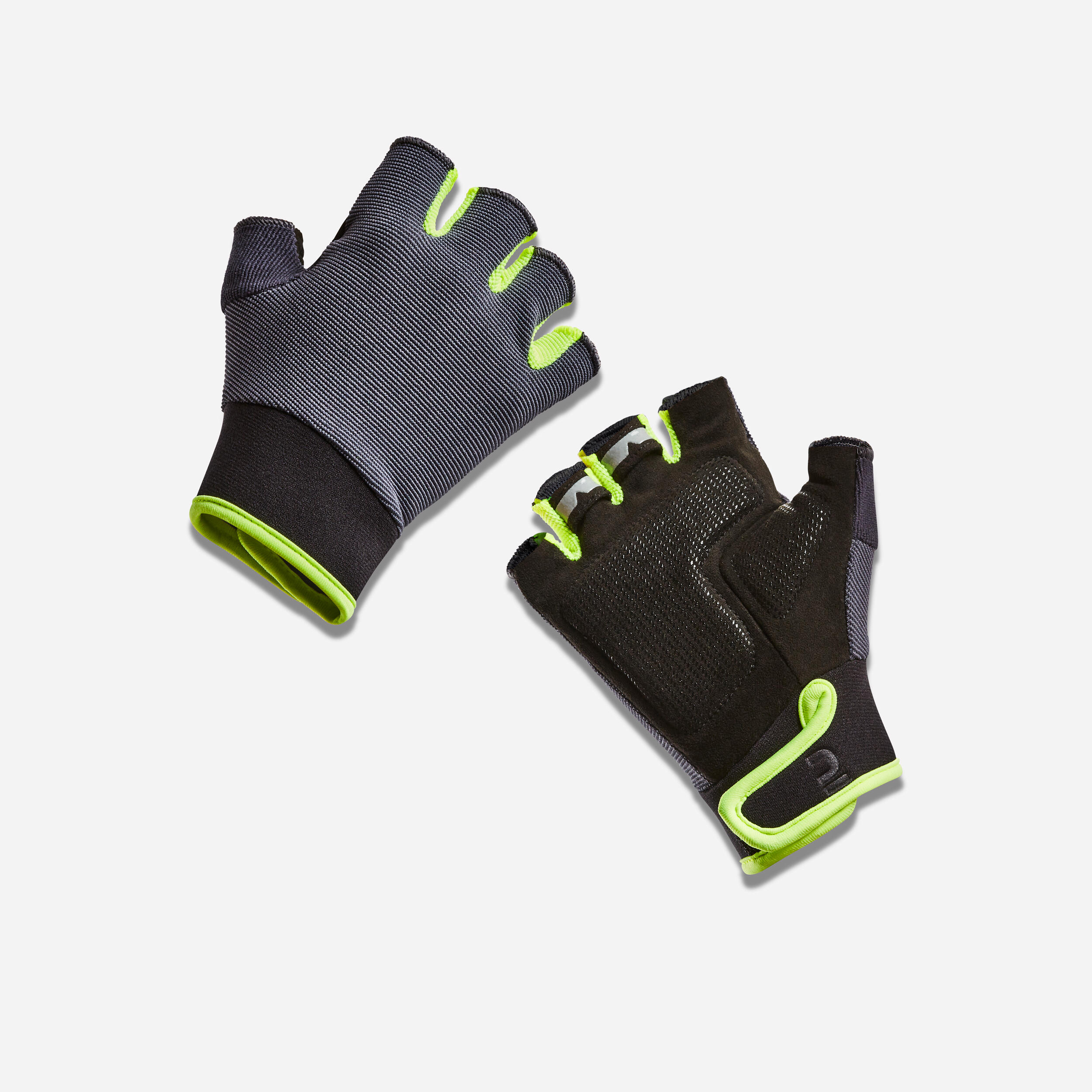 Kids' Cycling Gloves 500 - Black / Yellow BTWIN