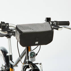 Kids' Front Bike Bag - Black/Grey