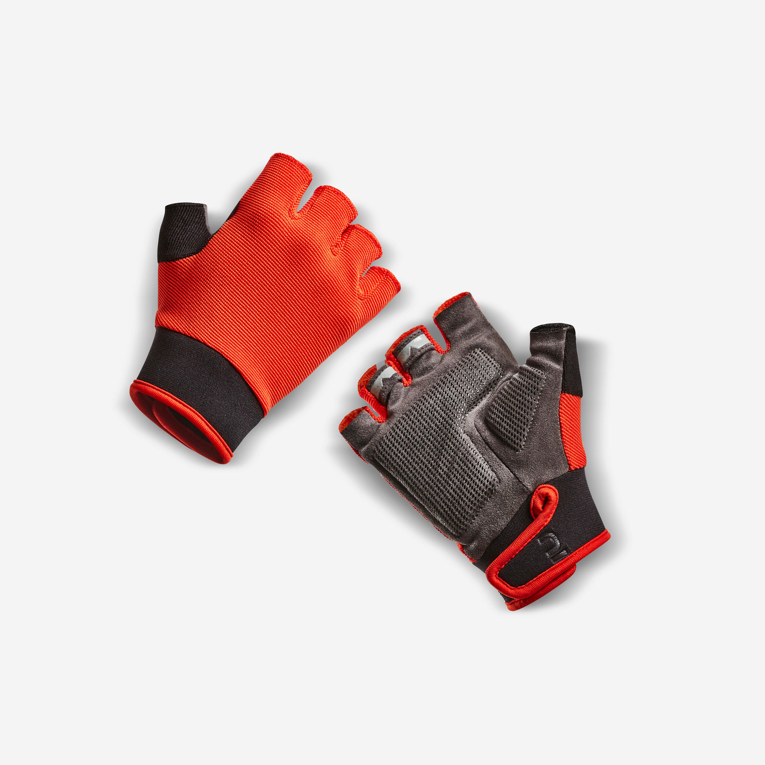Kids' Cycling Gloves 500 - Black / Red 1/3