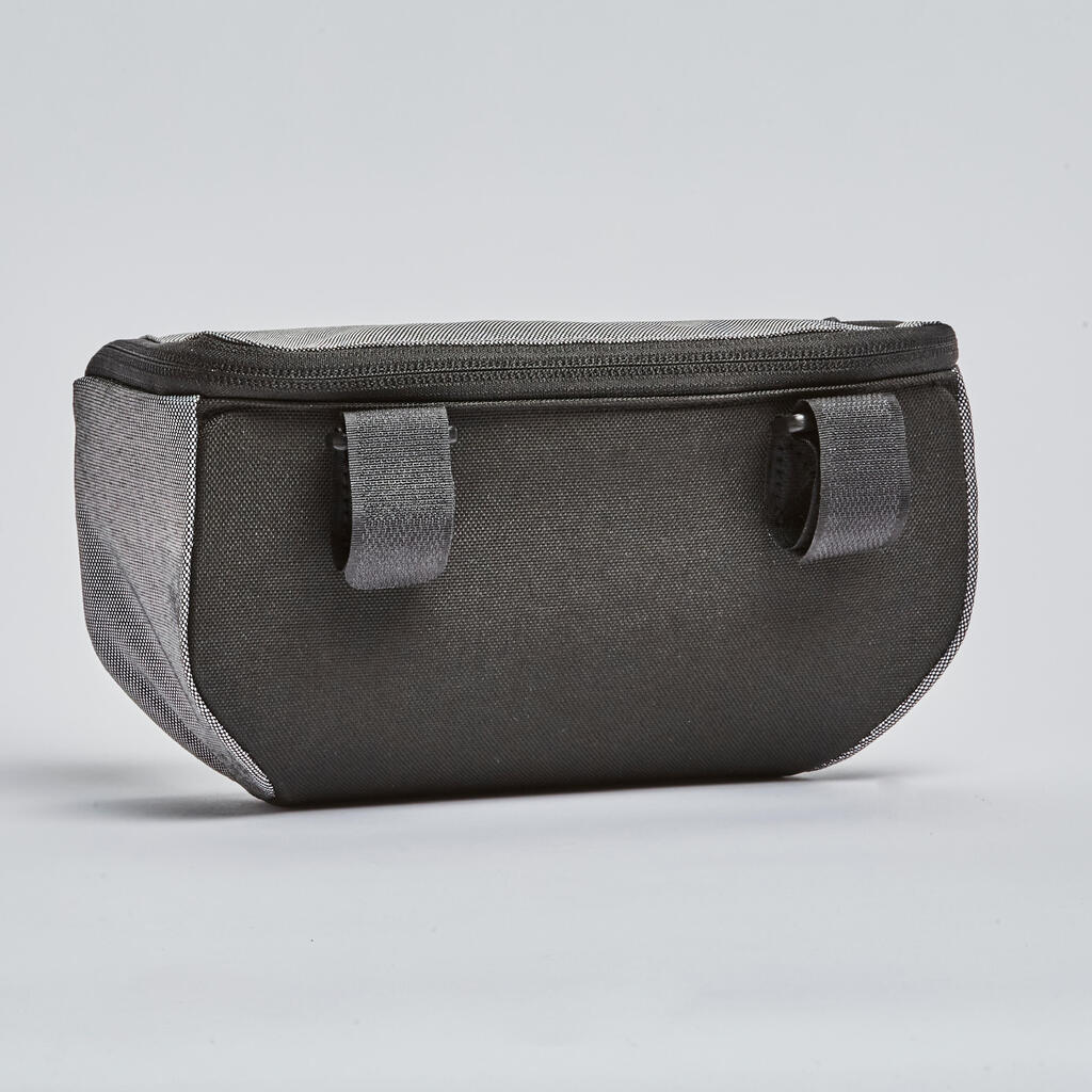 Bolsa Delantera Bici Niños Negro/Gris