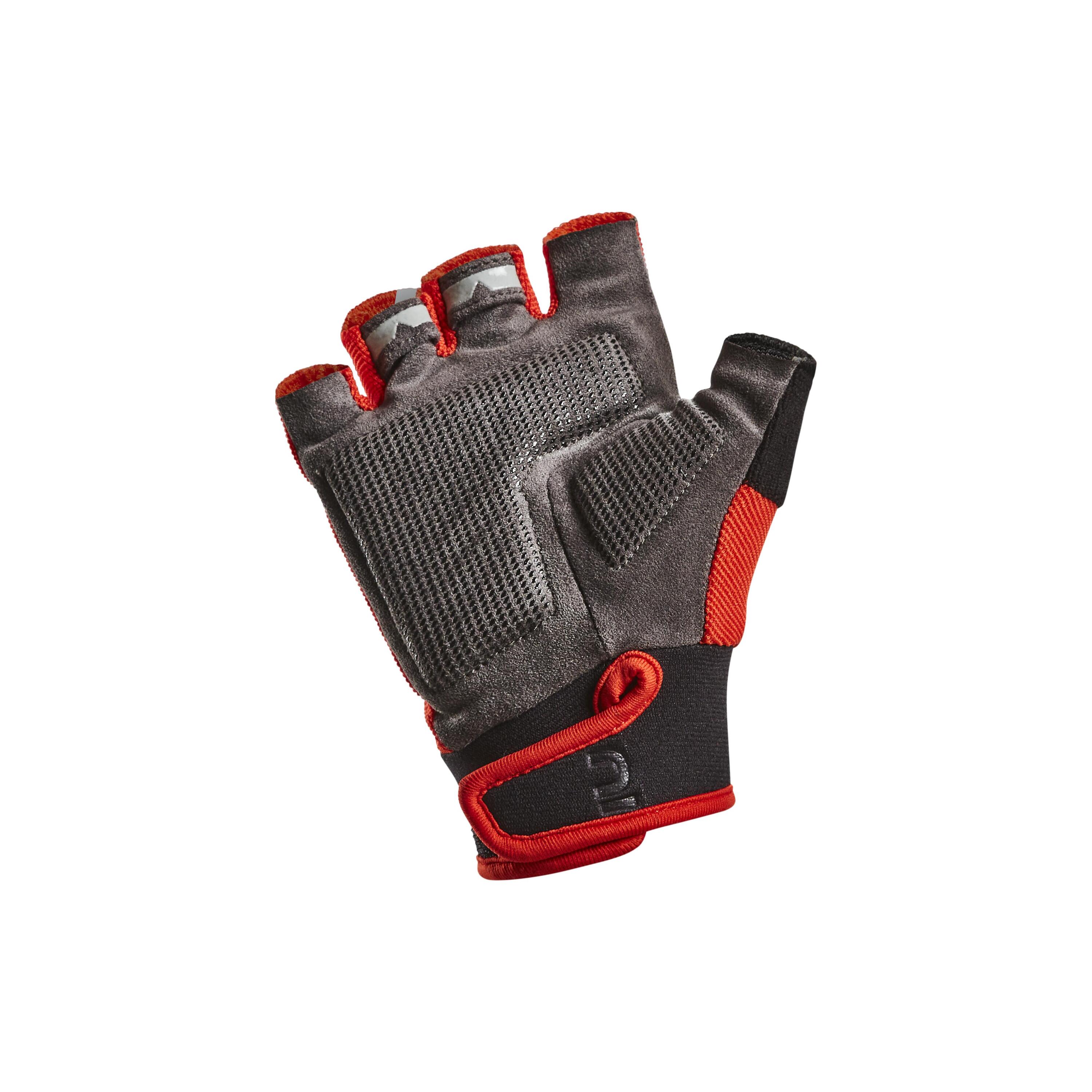 Kids' Cycling Gloves 500, Ages 8-12 Years - Black/Red 2/3