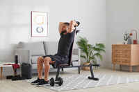 Fold-Down Incline Weights Bench with Leg Bar 500 Fold
