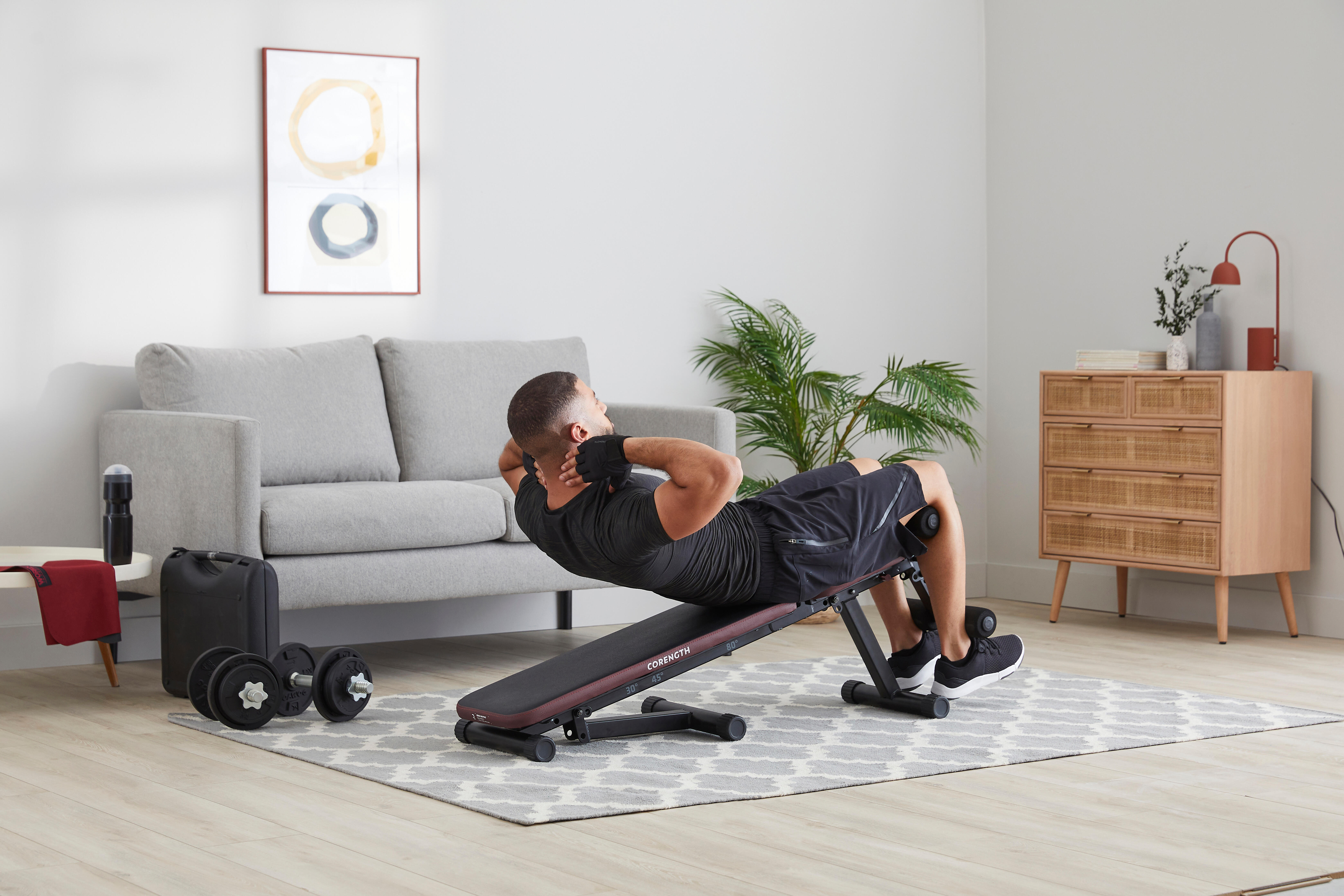 Folding Incline Decline Abs Weights Bench