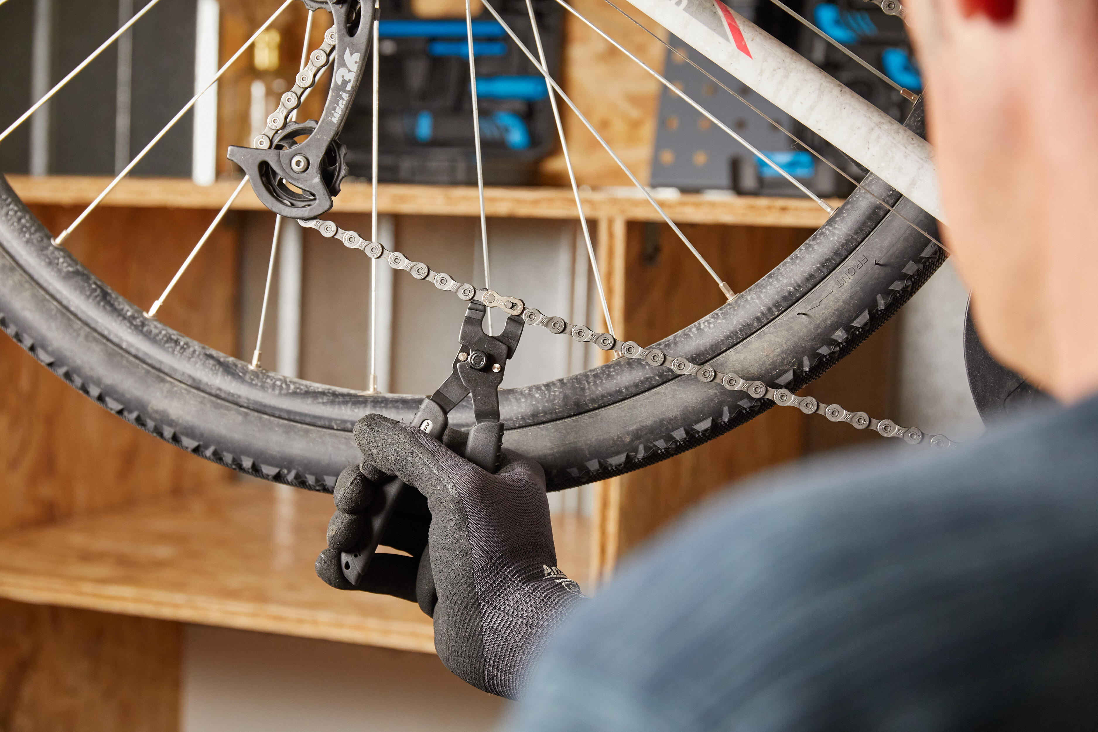 Pince de contrôle de chaîne de vélo, Mini chaîne de vélo à dégagement  rapide, outils à maillons magiques avec crochet – AZDAY