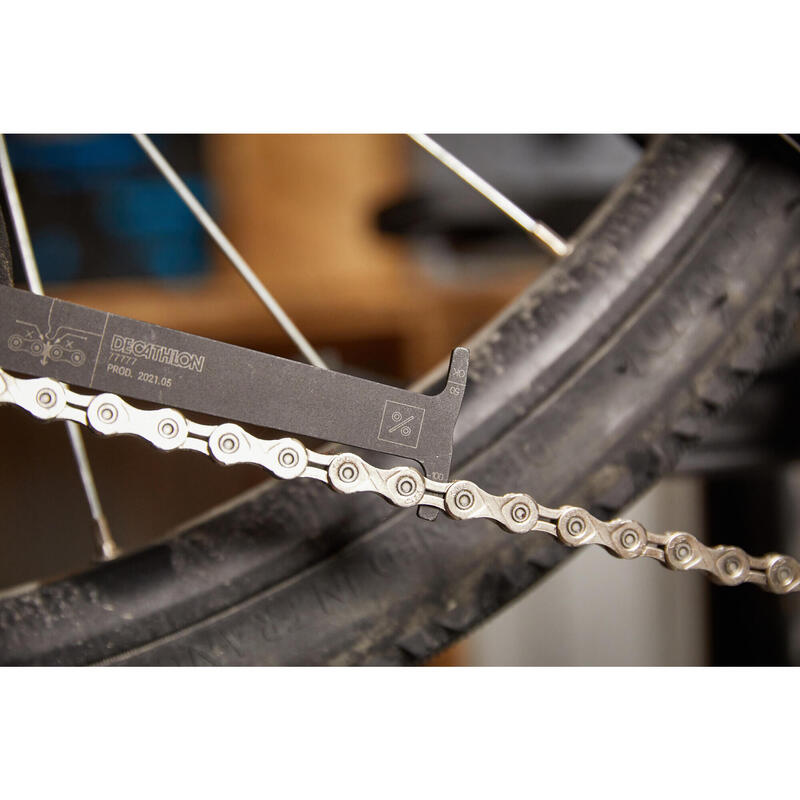 Herramienta de verificación de cadena, comprobador de cadena de bicicleta y  medidor de desgaste de cadena, indicador de desgaste de cadena y