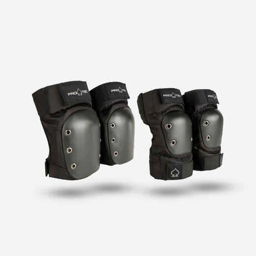 
      Adult Skateboarding Knee and Elbow Pads - Black
  