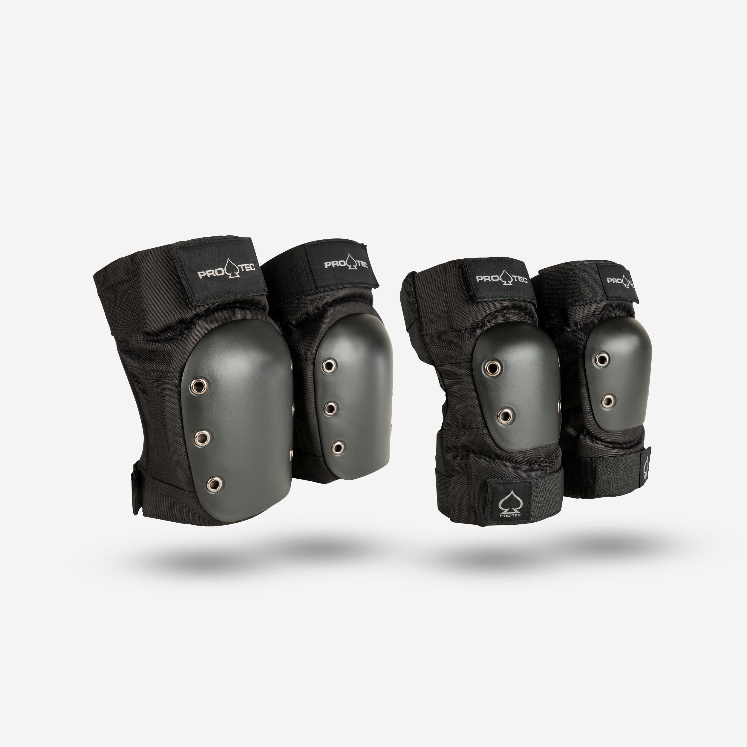 PRO-TEC Adult Skateboarding Knee and Elbow Pads - Black