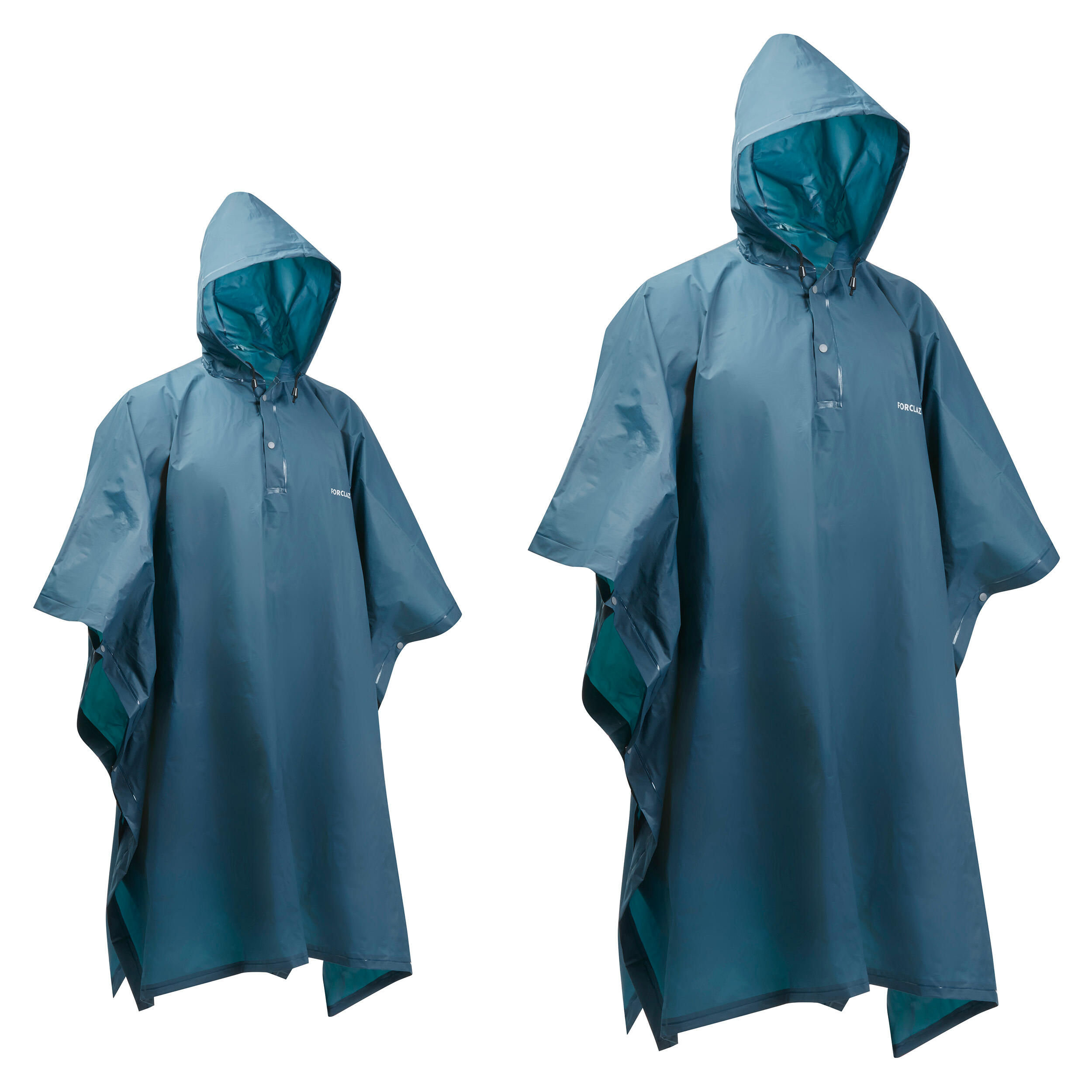 Hiking rain poncho 50 - 10 L Turquoise 