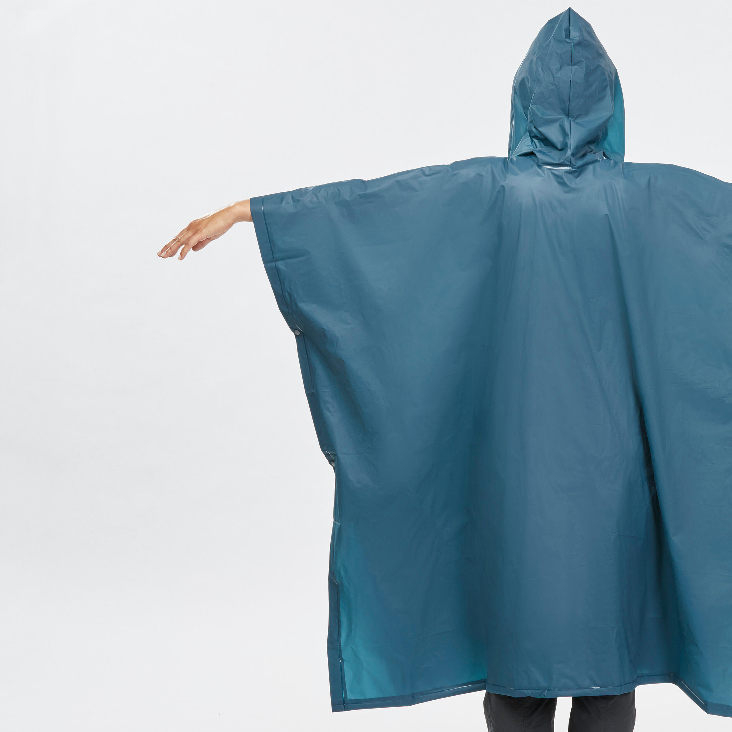 Hiking rain poncho 50 - 10 L Turquoise 