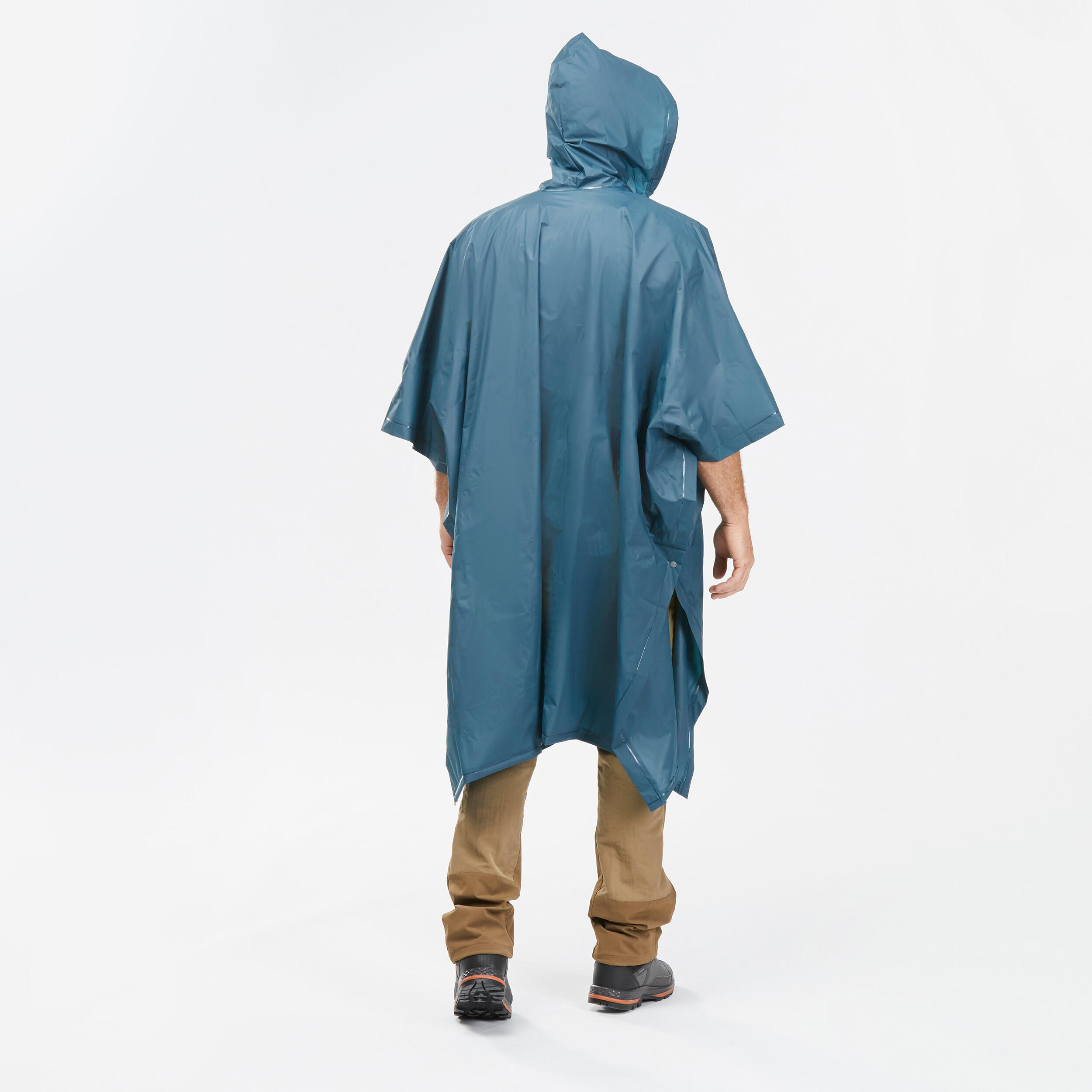 Hiking rain poncho 50 - 10 L Turquoise 
