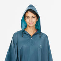 Hiking rain poncho 50 - 10 L Turquoise