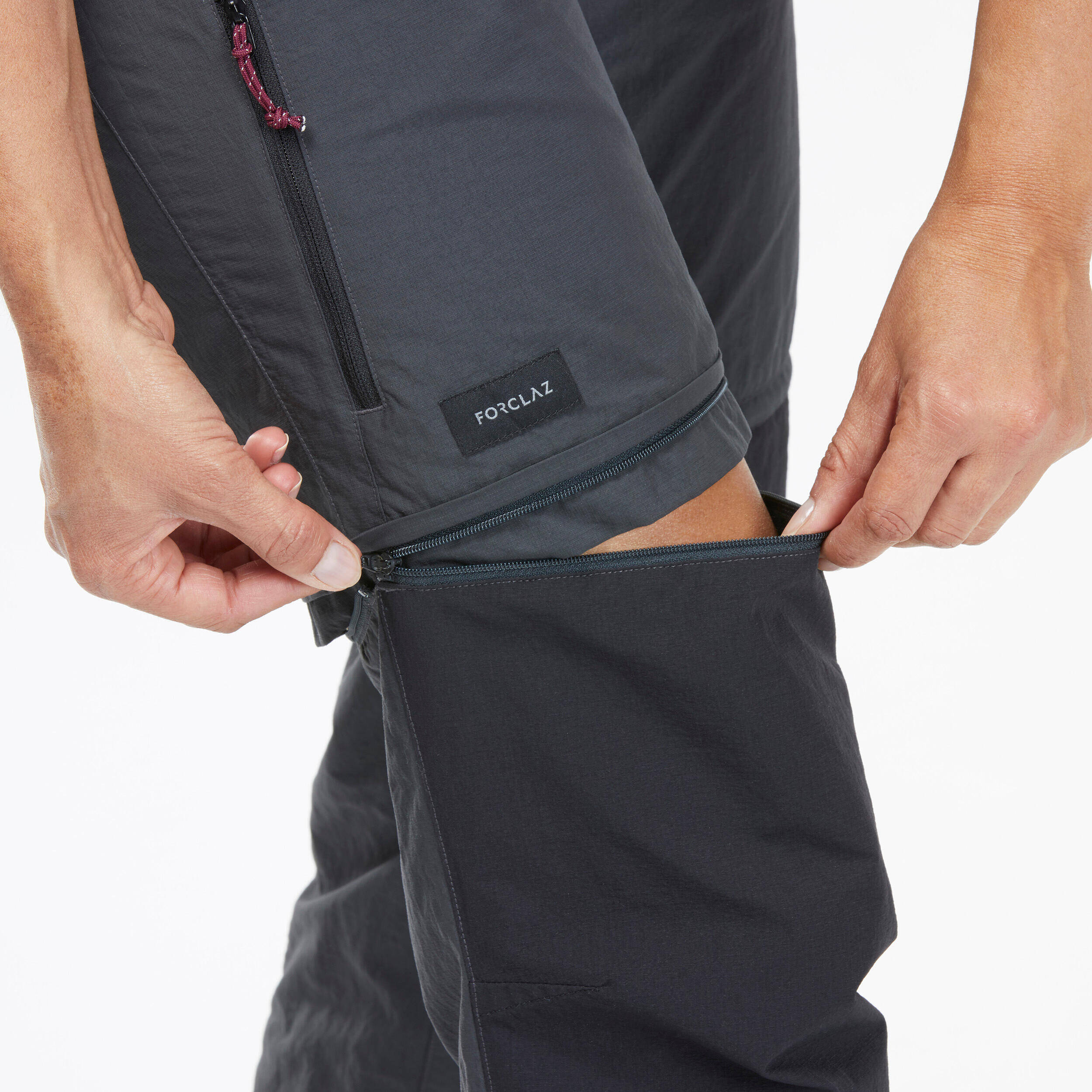 Women Zip-Off Convertible Dry Fit Cargo Pant Dark Grey - MT100 -  3