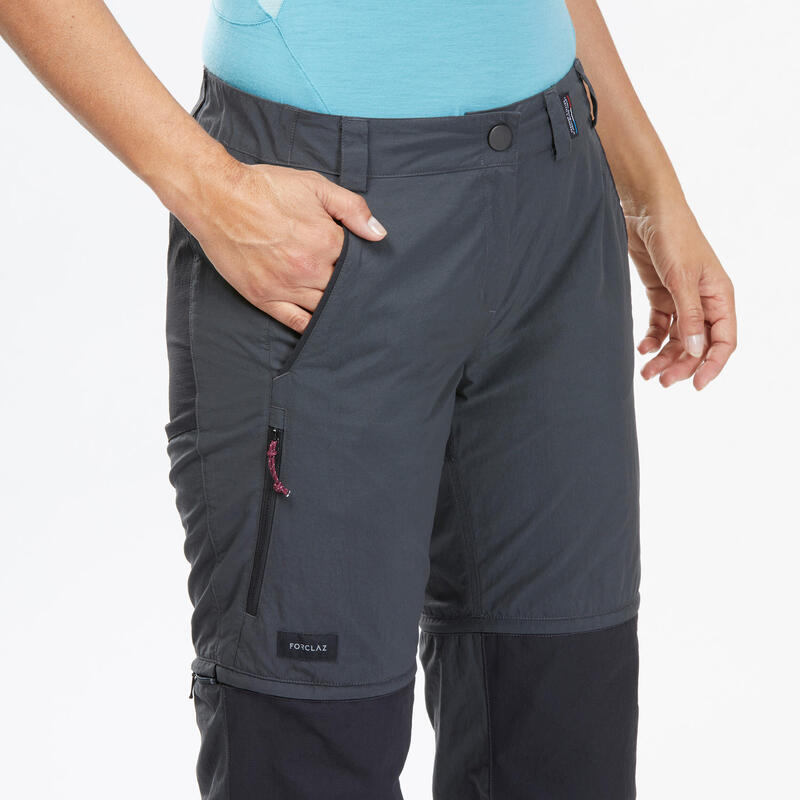 Pantalón desmontable montaña y trekking Mujer Trek 100