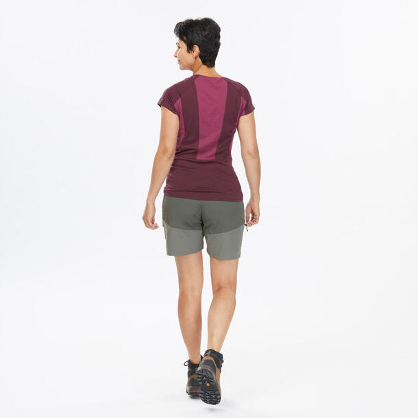 Women Trekking Shorts MT500 Khaki