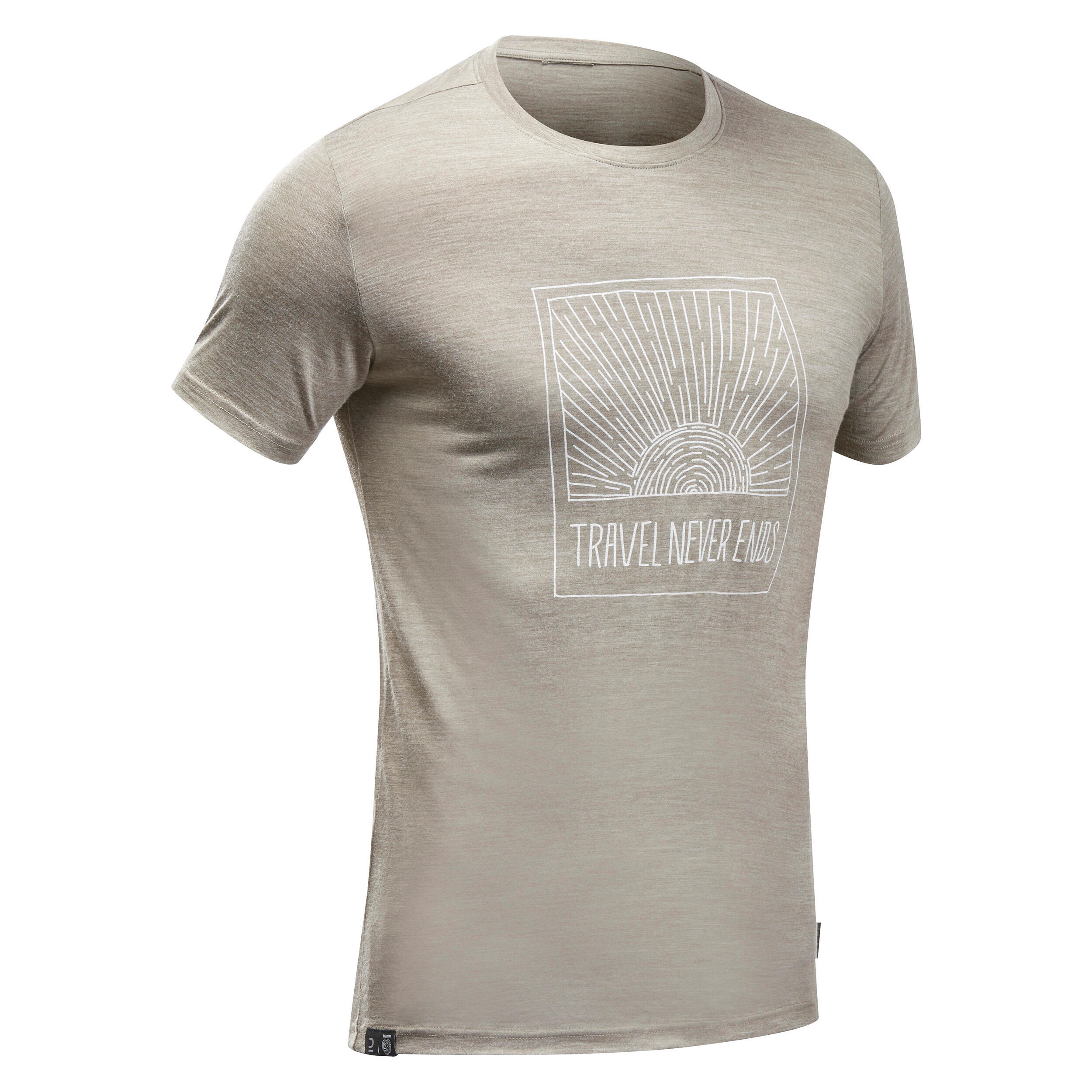 Camiseta Manga Corta de Montaña y Trekking Forclaz 500 Lana Merina Hombre  FORCLAZ | Decathlon