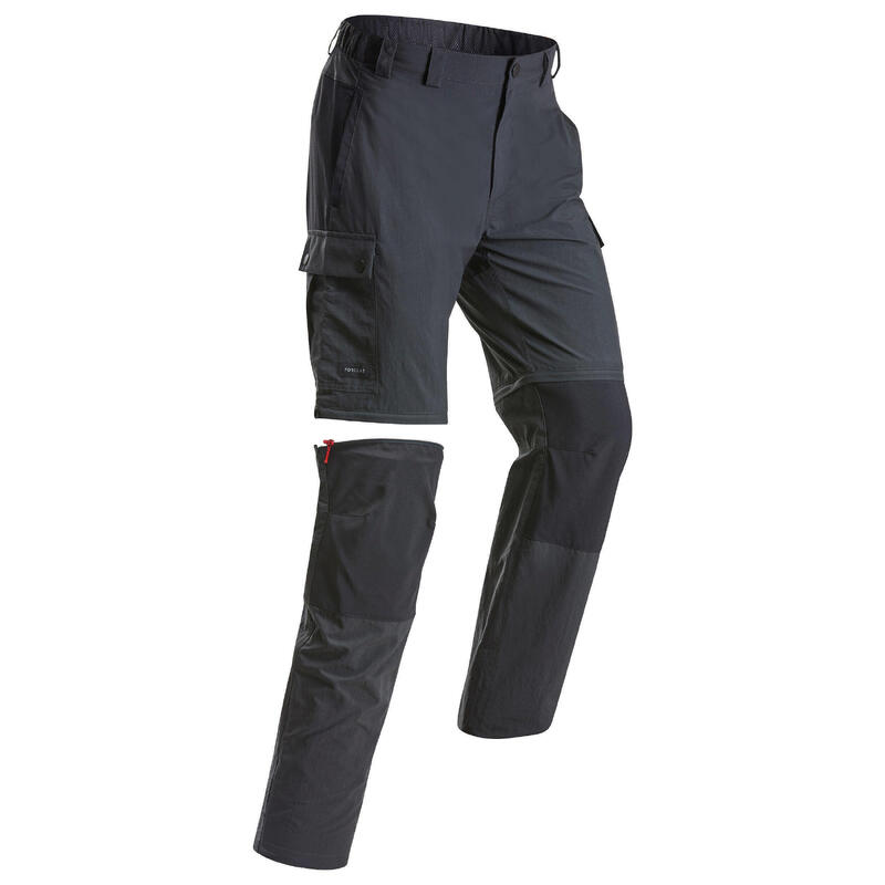 Erkek Modüler&Dayanıklı 2'si 1 Arada Outdoor Trekking Pantolon - Gri - MT100