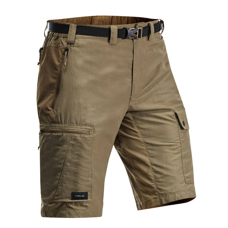 Men trekking cargo shorts mt500 brown