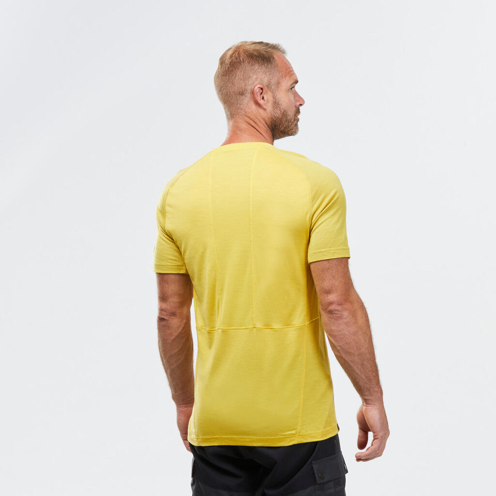 Men's Short-sleeved Merino Wool Trekking T-shirt  - MT500