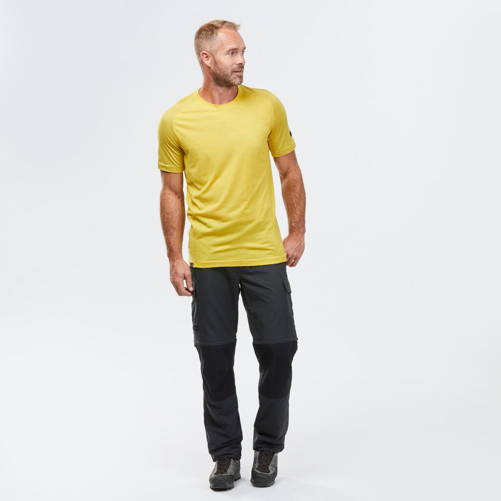 Men's Short-sleeved Merino Wool Trekking T-shirt  - MT500