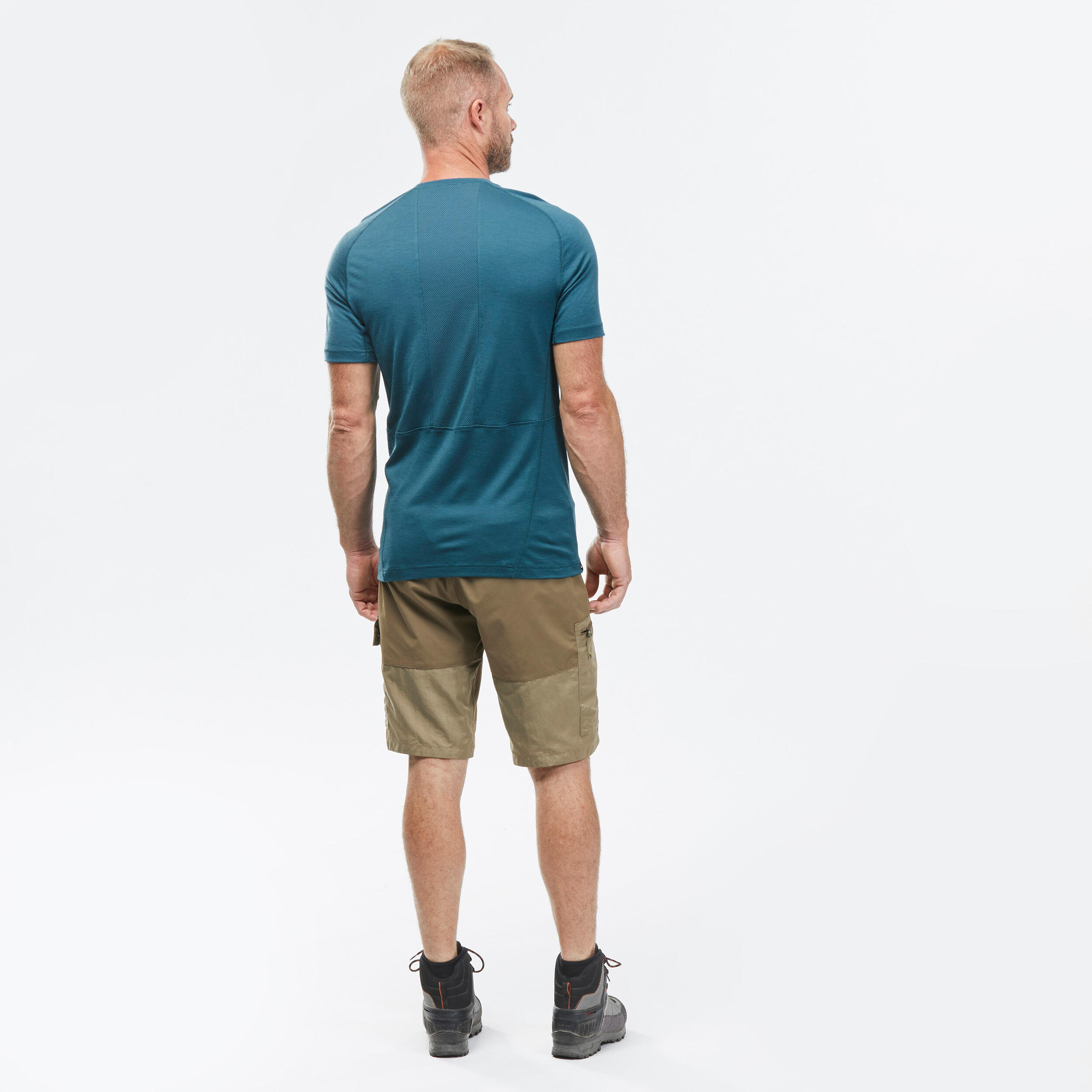 Men's Short-sleeved Merino Wool Trekking T-shirt  - MT500 5/7