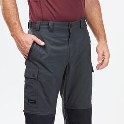 FORCLAZ Erkek Modüler&Dayanıklı 2'si 1 Arada Outdoor Trekking Pantolon - Gri - MT100