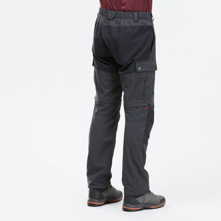 Men's Mountain Trekking Durable 2-in-1 Zip-Off Trousers MT100