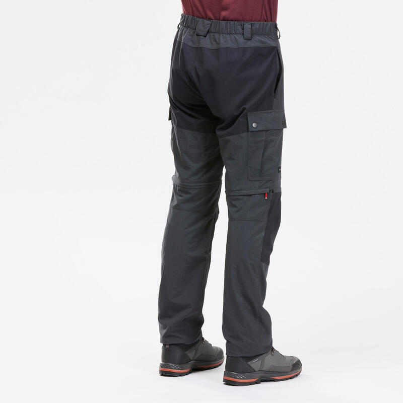 Men's Mountain Trekking Durable 2-in-1 Zip-Off Trousers MT100