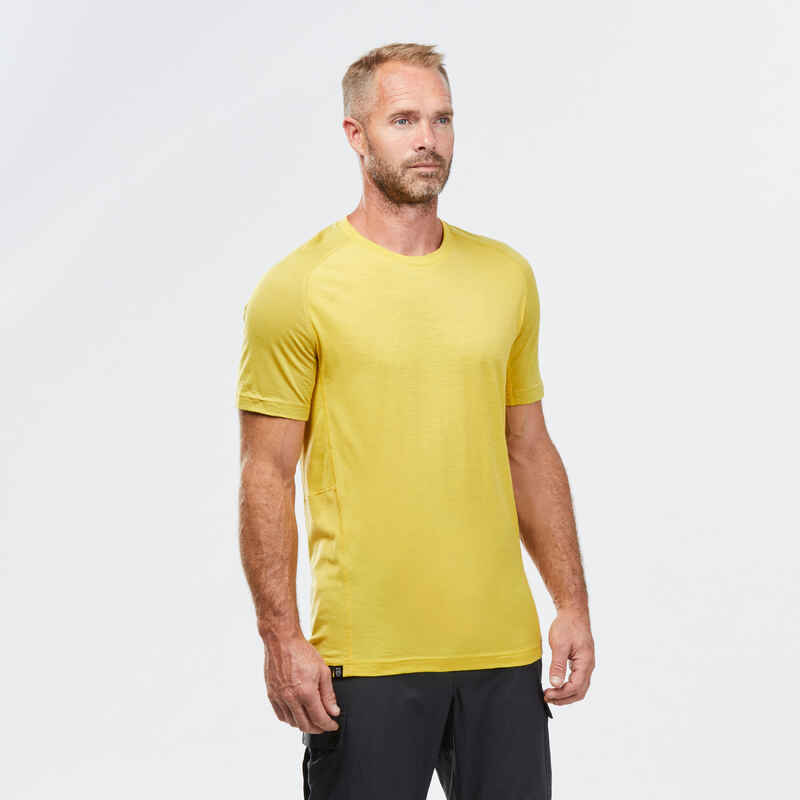 Men's Short-sleeved Merino Wool Trekking T-shirt - MT500 - Decathlon