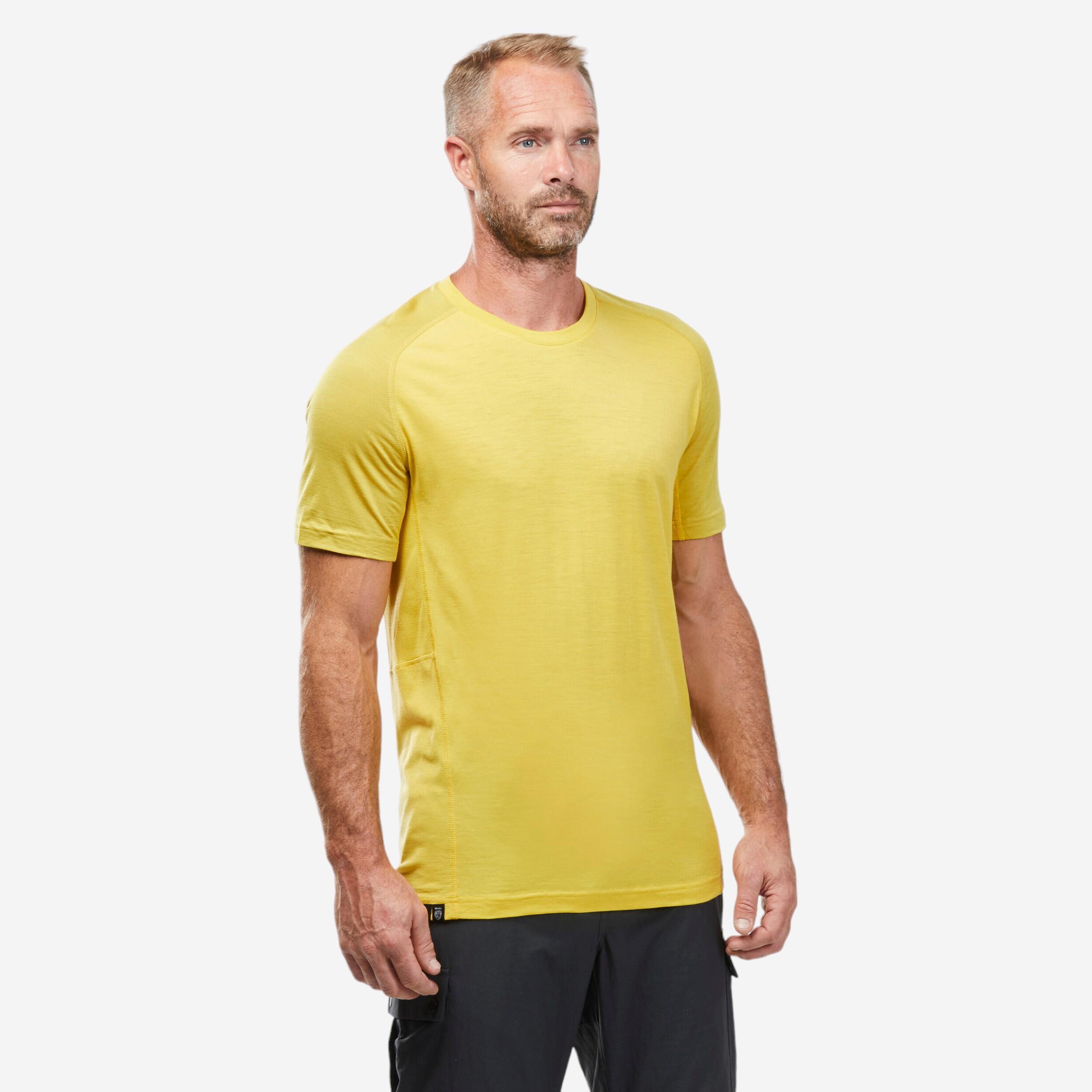 FORCLAZ Men's Short-sleeved Merino Wool Trekking T-shirt  - MT500