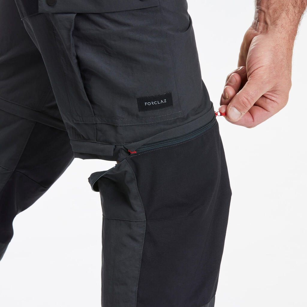 Pantalone za treking MT100 2 u 1 muške - sive