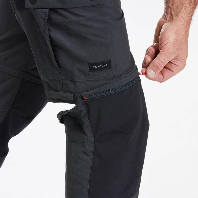 Pantalón desmontable de montaña y trekking resistente Hombre Forclaz MT100