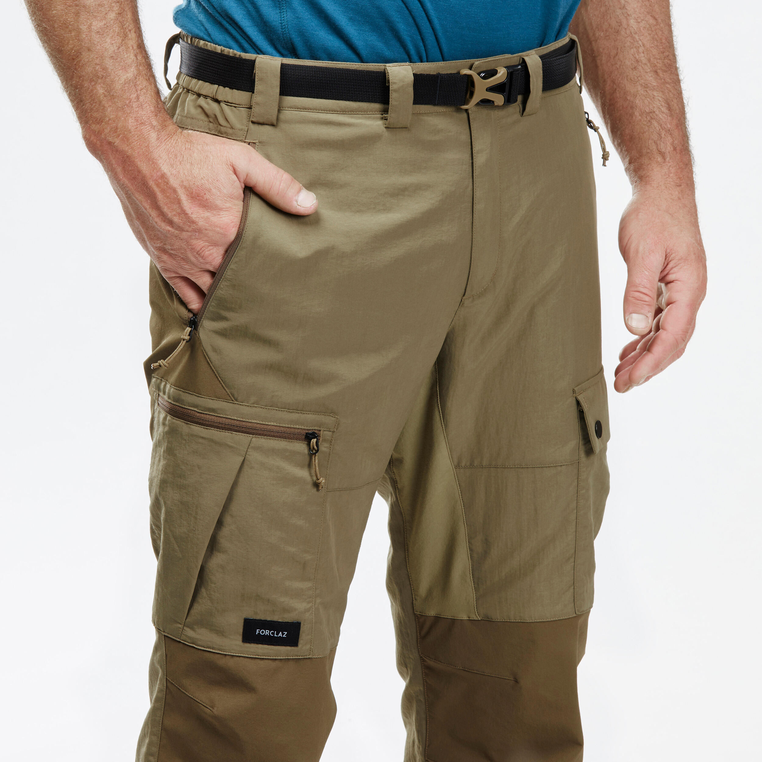 Men’s Mountain Hiking Pants - MT 500 Brown - Brown‎, Brown‎, Carbon ...