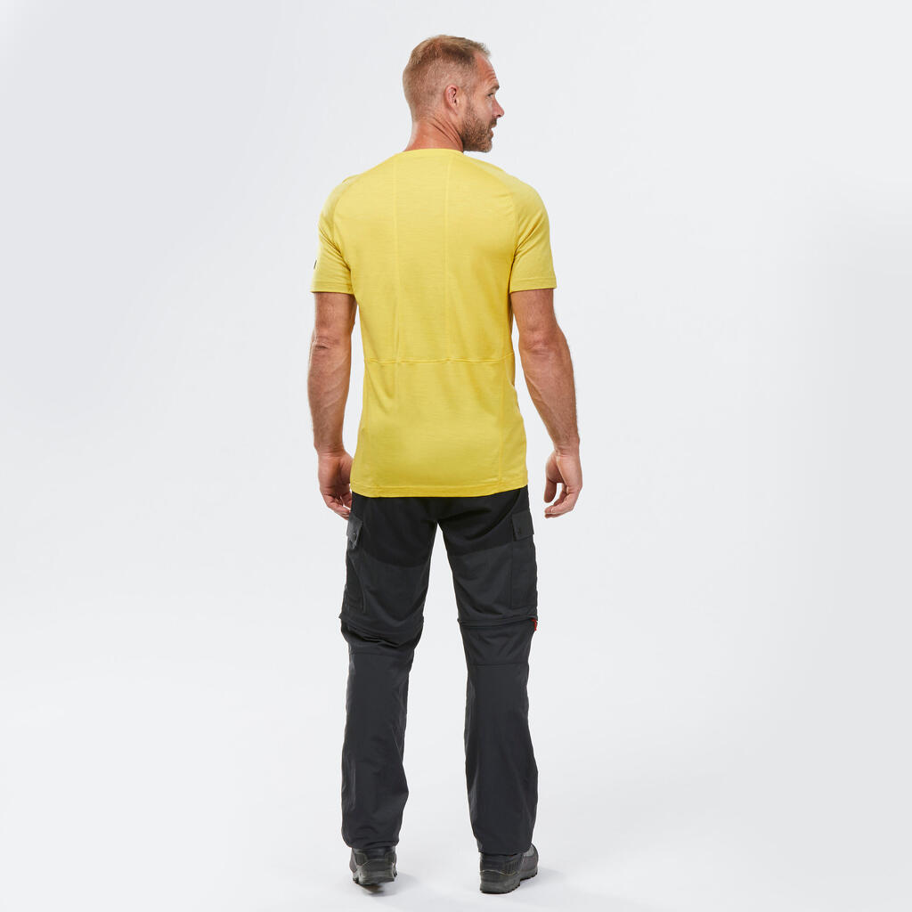 Men's Short-sleeved Merino Wool Trekking T-shirt  - MT500